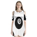 Emoji Eight Ball Shoulder Cutout Velvet  One Piece