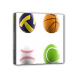 sports easter eggs Mini Canvas 4  x 4  (Stretched)