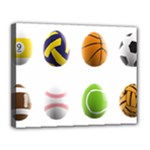 sports easter eggs Canvas 14  x 11  (Stretched)