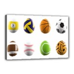 sports easter eggs Canvas 18  x 12  (Stretched)