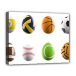 sports easter eggs Deluxe Canvas 20  x 16  (Stretched)