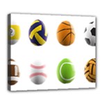 sports easter eggs Deluxe Canvas 24  x 20  (Stretched)