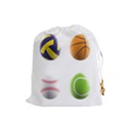 sports easter eggs Drawstring Pouch (Large)