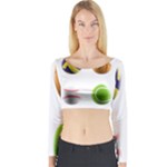 sports easter eggs Long Sleeve Crop Top (Tight Fit)