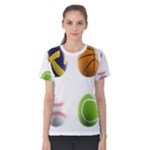 sports easter eggs Women s Cotton Tee