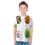 sports easter eggs Kids  Cotton Tee