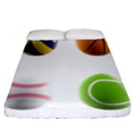 sports easter eggs Fitted Sheet (Queen Size)