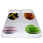 sports easter eggs Fitted Sheet (California King Size)