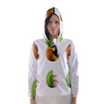 sports easter eggs Hooded Wind Breaker (Women)