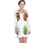 sports easter eggs Long Sleeve Nightdress