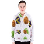 sports easter eggs Women s Zipper Hoodie