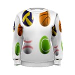 sports easter eggs Women s Sweatshirt