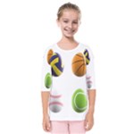 sports easter eggs Kids  Quarter Sleeve Raglan Tee