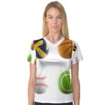 sports easter eggs Women s V-Neck Sport Mesh Tee