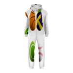 sports easter eggs Hooded Jumpsuit (Kids)