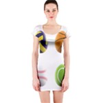 sports easter eggs Short Sleeve Bodycon Dress