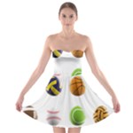 sports easter eggs Strapless Bra Top Dress