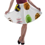 sports easter eggs A-line Skater Skirt