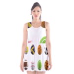 sports easter eggs Scoop Neck Skater Dress