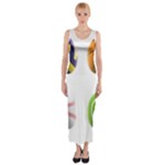 sports easter eggs Fitted Maxi Dress