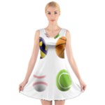 sports easter eggs V-Neck Sleeveless Dress