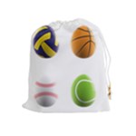 sports easter eggs Drawstring Pouch (XL)