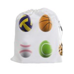 sports easter eggs Drawstring Pouch (XXL)