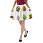 sports easter eggs A-Line Pocket Skirt