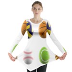 sports easter eggs Long Sleeve Tunic 