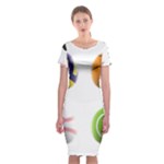 sports easter eggs Classic Short Sleeve Midi Dress