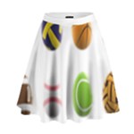 sports easter eggs High Waist Skirt