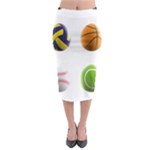 sports easter eggs Midi Pencil Skirt