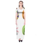 sports easter eggs Short Sleeve Maxi Dress