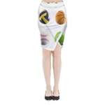 sports easter eggs Midi Wrap Pencil Skirt