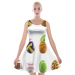 sports easter eggs Velvet Skater Dress