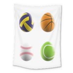 sports easter eggs Medium Tapestry