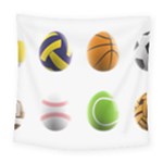 sports easter eggs Square Tapestry (Large)