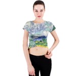 Van gogh Crew Neck Crop Top