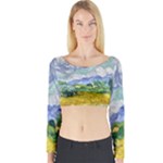 Van gogh Long Sleeve Crop Top (Tight Fit)