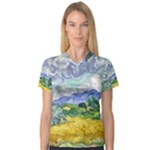 Van gogh Women s V-Neck Sport Mesh Tee