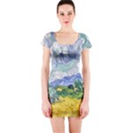 Van gogh Short Sleeve Bodycon Dress