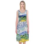 Van gogh Midi Sleeveless Dress