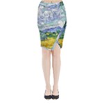 Van gogh Midi Wrap Pencil Skirt