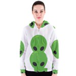 Emoji Aliens Women s Zipper Hoodie