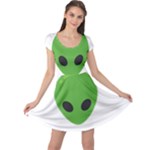 Emoji Aliens Cap Sleeve Dress