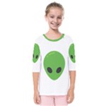 Emoji Aliens Kids  Quarter Sleeve Raglan Tee