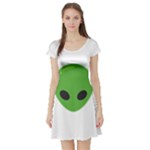 Emoji Aliens Short Sleeve Skater Dress