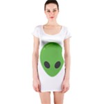 Emoji Aliens Short Sleeve Bodycon Dress