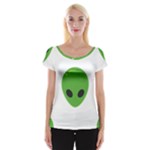 Emoji Aliens Women s Cap Sleeve Top