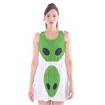 Emoji Aliens Scoop Neck Skater Dress